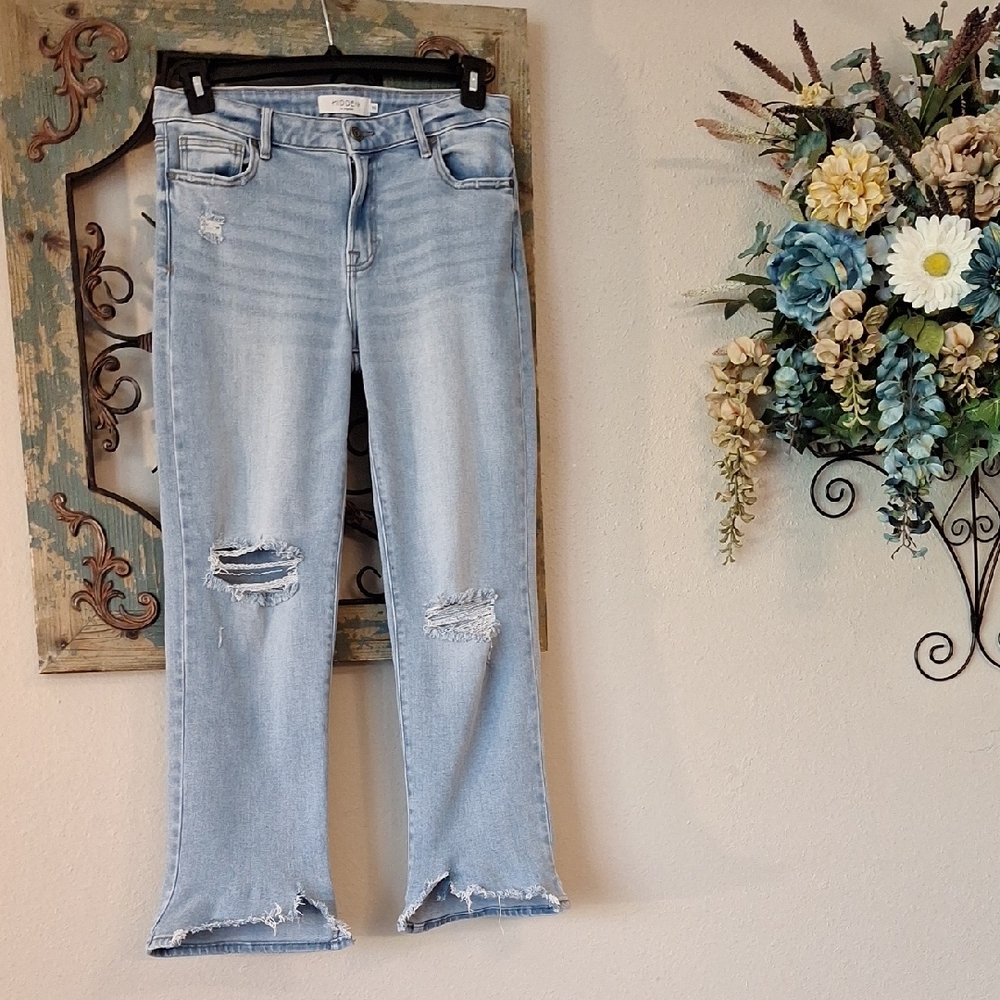 HIDDEN Light Wash Distressed Boot Cut Jeans - Women's NWOT Size 30